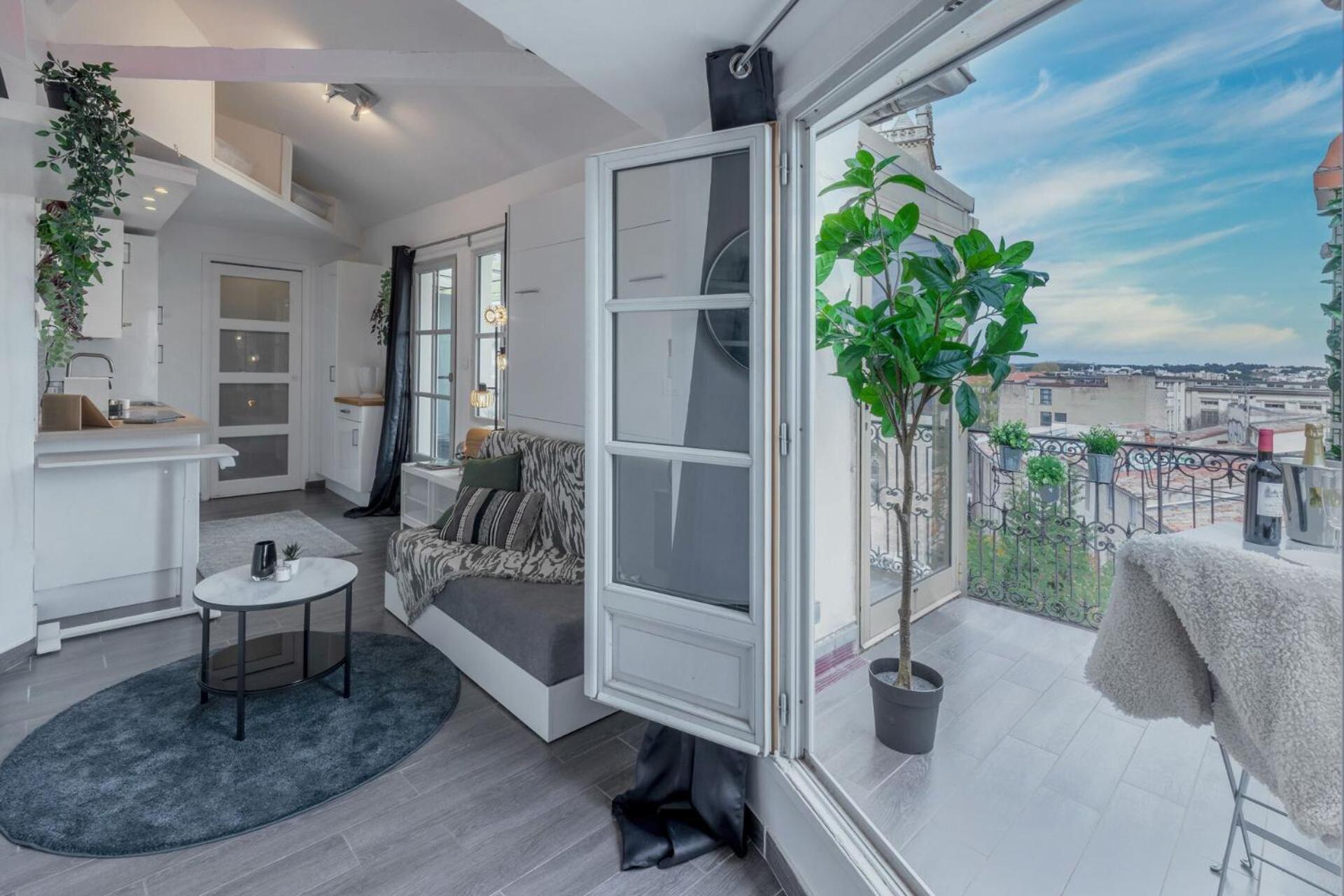Apartmán La Terrasse, Vue Sur Les Toits De Montpellier Exteriér fotografie